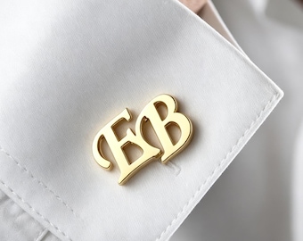 Custom Men Name Cufflinks: Personalized Initial Cufflinks, Wedding Jewelry for Groom Groomsmen