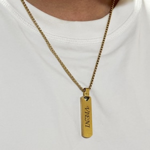 Men’s Name Necklace, Custom Name Necklace for Dad, Engraved Name Necklace,Men Necklace,Personalized Jewelry For Dad Husband,Anniversary Gift