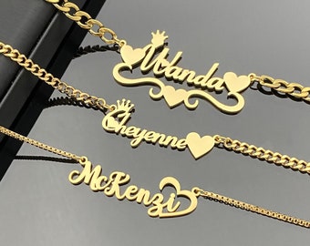 Custom 14K Gold Filled Nameplate Necklace: Personalized Jewelry Gift
