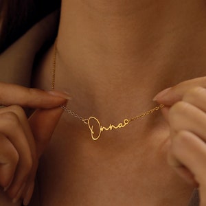 Gold Name Necklace: Personalized Nameplate, Custom Jewelry