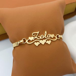 Personalized Name Cuff Bangle: 18K Gold Minimalist Jewelry