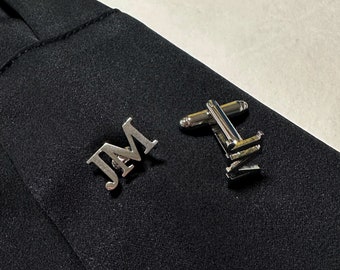 Custom Initial Cufflinks, Personalized Initial Cufflinks, Letter Cufflinks, Father Cufflinks, Groomsmen Gifts, Wedding Gift, Gift for Him