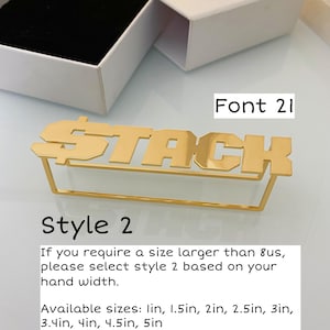 Custom Name 2-4 Finger Ring: Big Nameplate, Personalized Hip Hop ...