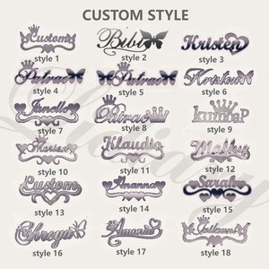 nowadaysfashion Name Necklace Double Name Plate Nameplate Necklace Custom Nameplate