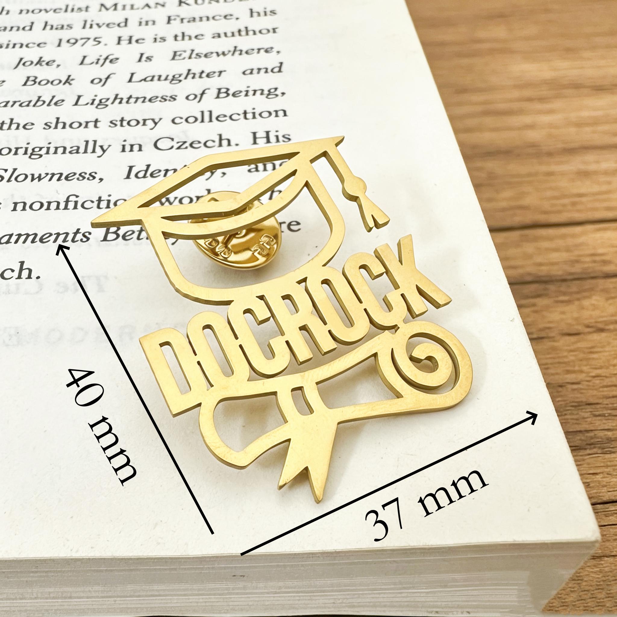 Graduation Brooches Personalized Name Graduation Brooch: Custom Logo, Nameplate Lapel Pin ...