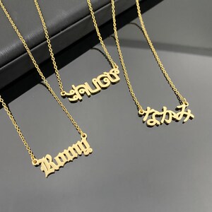 Custom Korean Name Necklace, Korean Name Jewelry, 18K Gold Name Necklace, Kpop Necklace, Custom Necklace for Women,Personalized Jewelry Gift zdjęcie 3