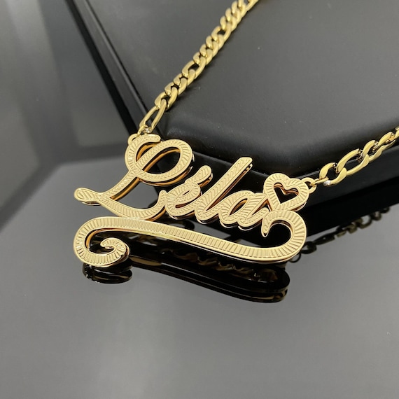 Collana Con Targhetta In Oro 14K: Catena Cubana Personalizzata - Foto 5
