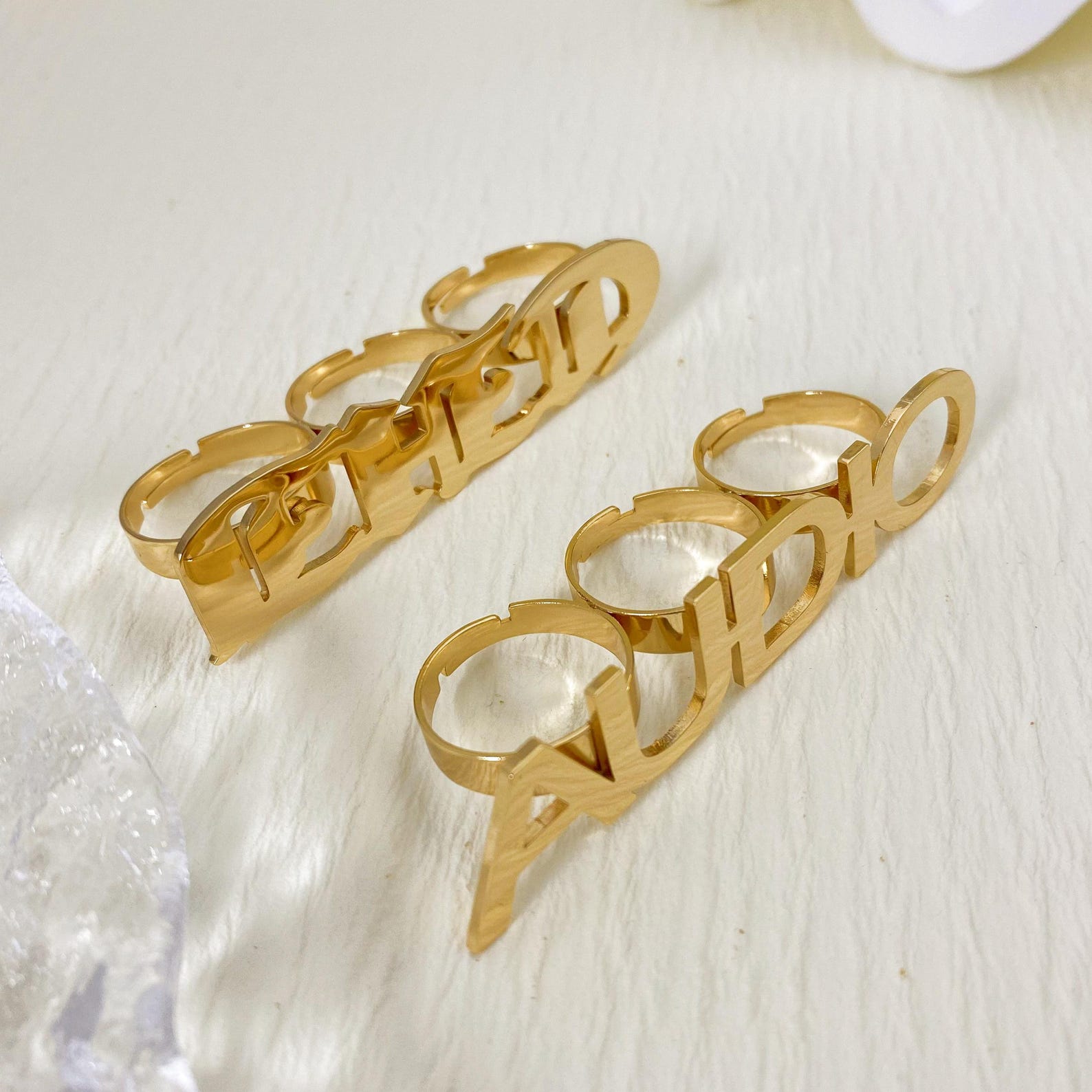 Custom Name 2-4 Finger Ring: Big Nameplate, Personalized Hip Hop ...