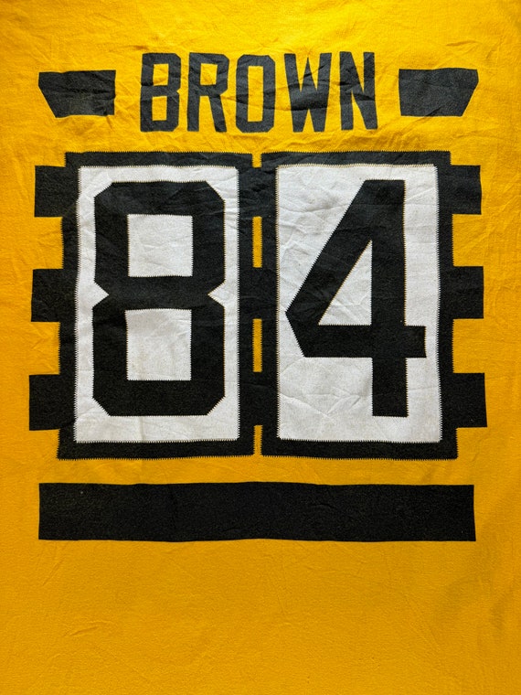 Vintage Pittsburg Steelers Antonio Brown Jersey Shirt NFL Yellow Size XL No Holes No Stains
