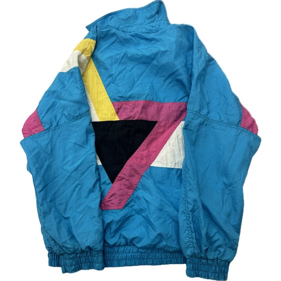 Vintage 90s Style Geometric Colorful Windbreaker/… - image 2