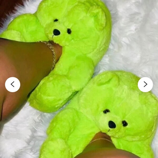 Womens teddy bear slippers