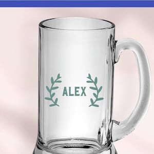 Bierkrug, Bierhumpen, Bierglas, personalisiert mit Namen, Geschenk für Biertrinker, schwer + massiv, graviert