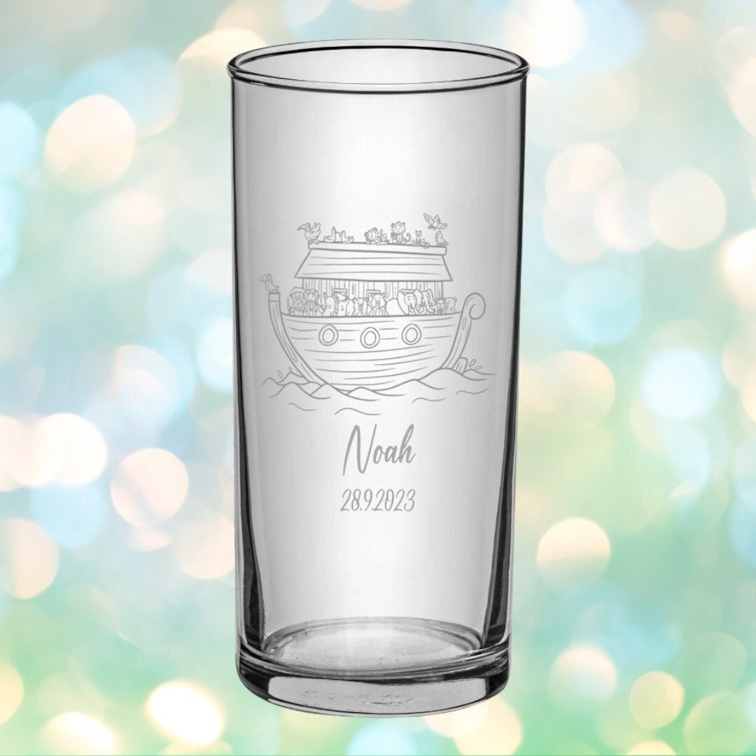 Children's Drinking Glass Engraved With Name Noah's Etsy