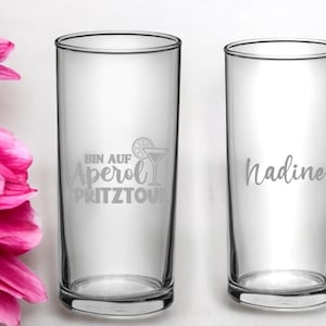 Aperolglas, cocktailglas, met gravure, Aperol splashglas, cadeau voor cocktaildrinkers, a. Naamgravure meisjesavond aanvragen, artikelnr.LDG1