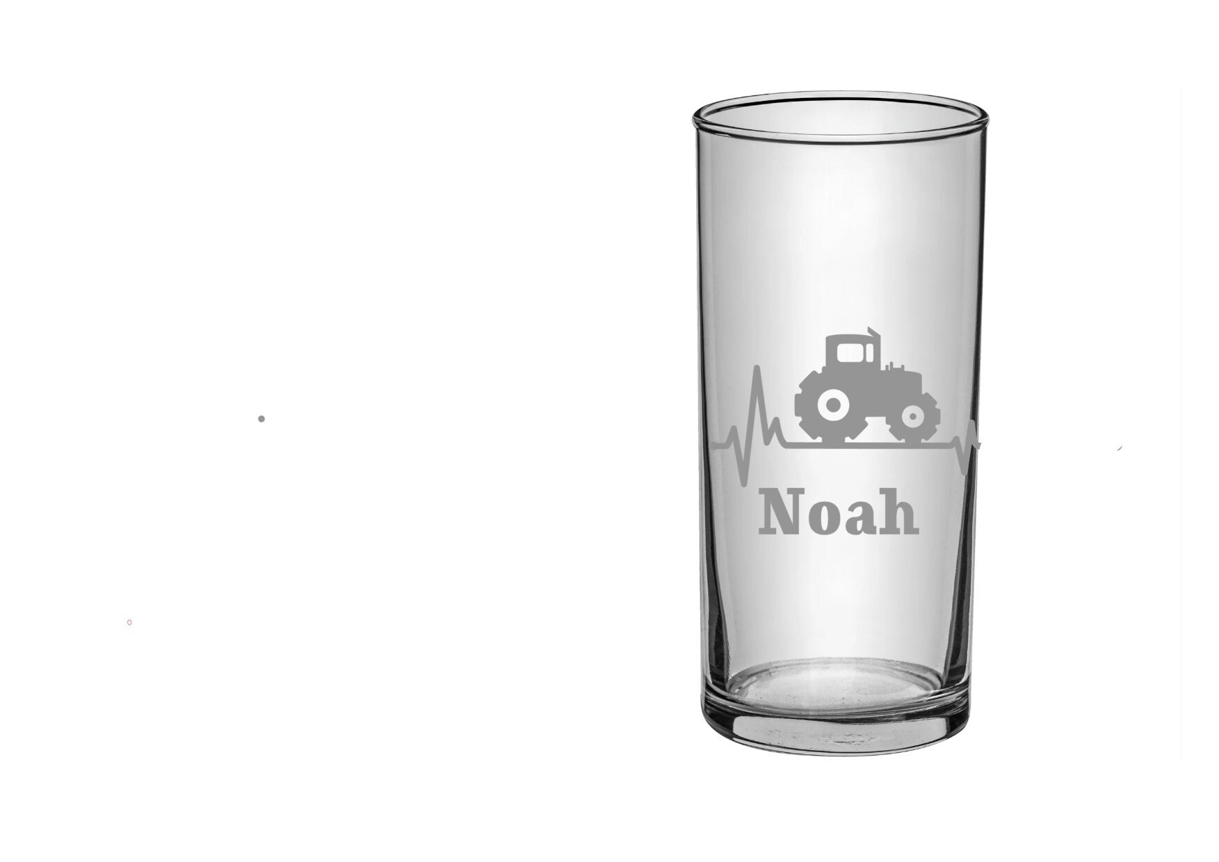 Personalisiertes Kinder-Trinkglas Mit Traktor-Motiv & Namen - Ca. 300 Ml, Spülmaschinengeeignet, Tolles Geschenk Für Kleine Traktorfans