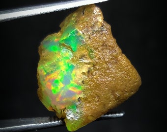 AAA huile naturelle opale éthiopienne poids brut 12 crt opale de grande taille pierre brute welo opale brute multi opale de feu rugueuse A-4