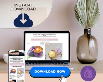 Shopify Theme for CANDLE business or handmade - easy and instant donwload