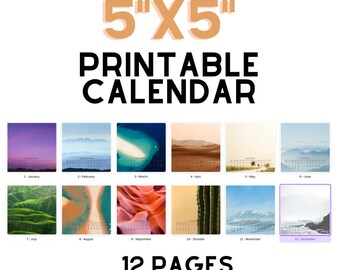 5x5 Calendar - Etsy