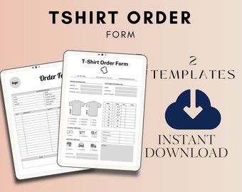 Customizable and Printable T-Shirt Order Form Template: Easily Editable for Your Needs - canva editable