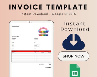 Editable XLS Childcare Invoice Template - Organize Your Finances Effortlessly - Instant Google Sheets Download - Preschool businesses