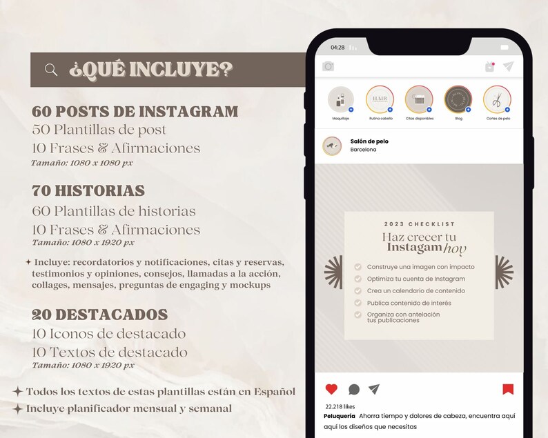 150 Boho Hair Salon Instagram Templates: Posts, Stories, Highlights - Etsy