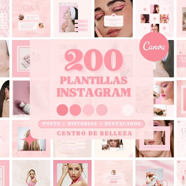 200 Posts e historias de Instagram para Centros de Belleza, Centro de Estética, Cuidado de la piel,Cosmética,Esteticista, Destacados belleza