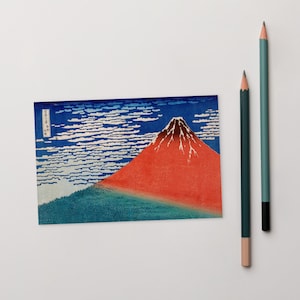 Hokusai's feiner Wind, klarer Morgen (1760-1849) Postkarte