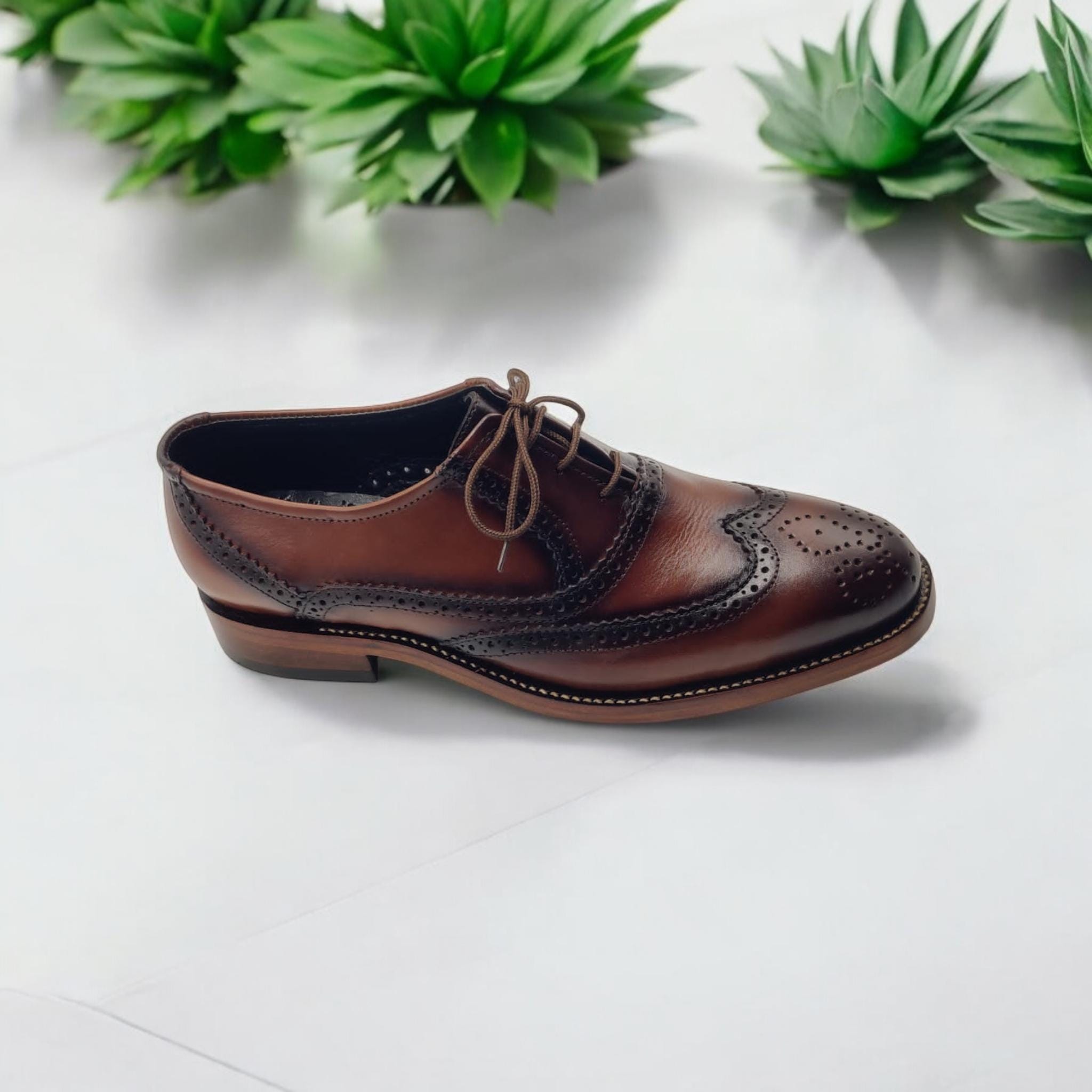 Men's Handcrafted Double Sole Leather Dress Shoes, Office Formal Footwear, Elegant Suit-Compatible