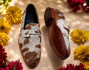 Luxury Handmade Leather Double Sole Shoes Cow Hair on Custom Special Occasion Such as Engagement Wedding Footwear Etsy