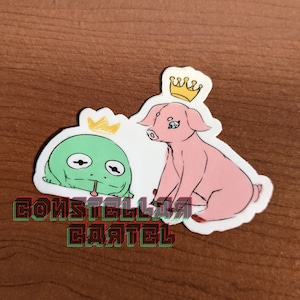 King Kerm and Queen Piggy Sticker