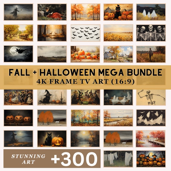 Samsung frame tv art | Halloween frame tv art | Samsung Frame Fall TV Art Bundle | Halloween Frame TV Art Set | Autumn Holidays Frame TV Art