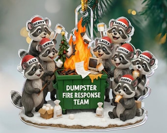2025 Dumpster On Fire Response Team, Funny Exchange Gift For Coworker Team, Personalized Acrylic Ornament, Gift for Work Bestie Friend Gift