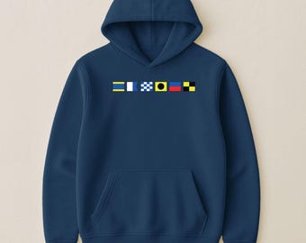 Personalized Name in Nautical Flags Shirt, Maritime Flag T-shirt