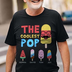 Personalized The Coolest Pop Shirt, Fathers Day Shirt, Dad gifts, Birthday gift for dad, Husband Gift, Men's Funny Shirt, Funny Dad Shirt