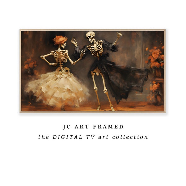 Samsung frame tv art Halloween frame tv art, Skeletons Dance Party, Spooky Halloween Samsung Frame TV Art | Spooky Art for Tv