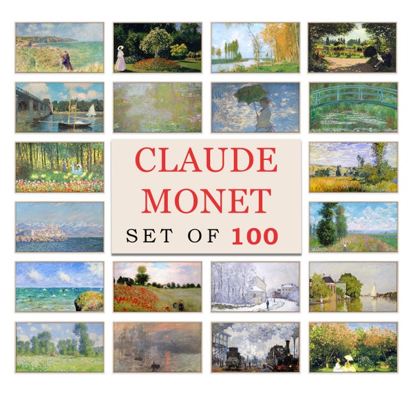 4K samsung frame tv art Claude Monet collection Monet Artworks and Painting Collection Vintage Art, Famous Art for frame tv, Digital Art