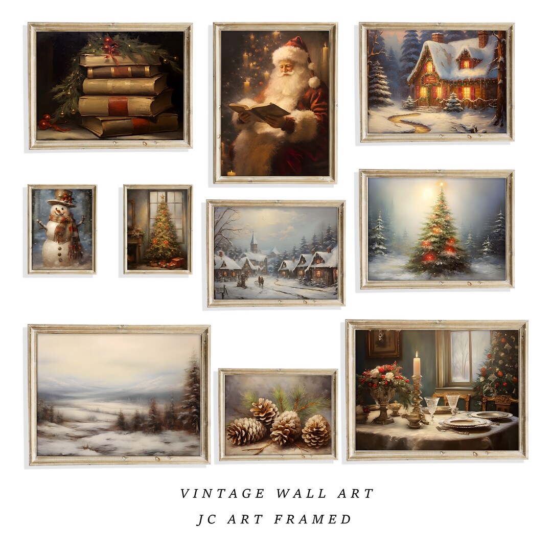 Vintage Christmas Wall Art 