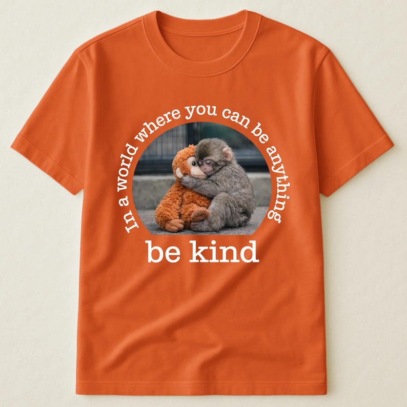 Baby Punch Monkey Shirt, Be Kind Punch The Abandoned Baby Monkey Tee, Gift For Animal Lover Shirt, Wildlife Rescue Tee, Custom Fan Apparel image 4