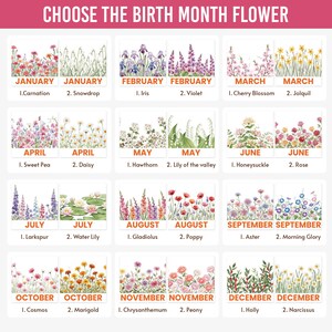 Custom Birth Month Flower Yoga mat, Custom Name on Yoga Mat for Her, Wife, Daughter, Sister, Yoga Lovers, Aesthetic Pilates Fitness Gear image 9