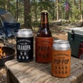 Personalized Legend Husband Dad Beer Cooler, Father's Day Gift For Dad, Grandpa Patriotic American Beer Sleeve, Daddy Leather Can Cooler