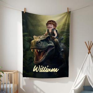 Adventure Boy, Custom Face, Name, Gifts For Sons, Grandsons, Personalized Photo Blanket, Gift For Boys, Nursery Decor, Warm Soft Blanket