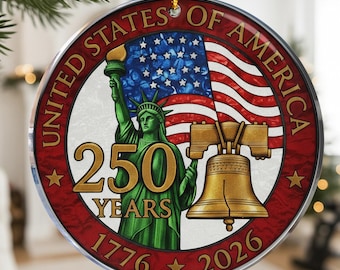 Usa 250th Anniversary, Acrylic Ornament, July 4th 2026 Decoration, Semiquincentennial Ornament, Patriotic Gift, Independence Day Gift