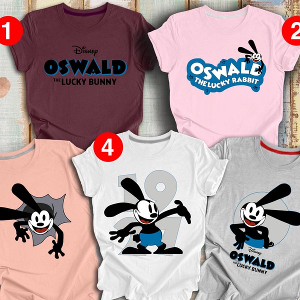 Oswald The Lucky Rabbit Shirt, Oswald The Lucky Bunny Shirt, Oswald Shirt, Disney Lucky Rabbit Shirt, Disneyland Vacation Shirt, RA4