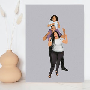 Illustrazione di foto di famiglia senza volto stampabile, disegno senza volto, regalo per la famiglia, arte senza volto minima, stampa senza volto personalizzata, ritratto di coppia