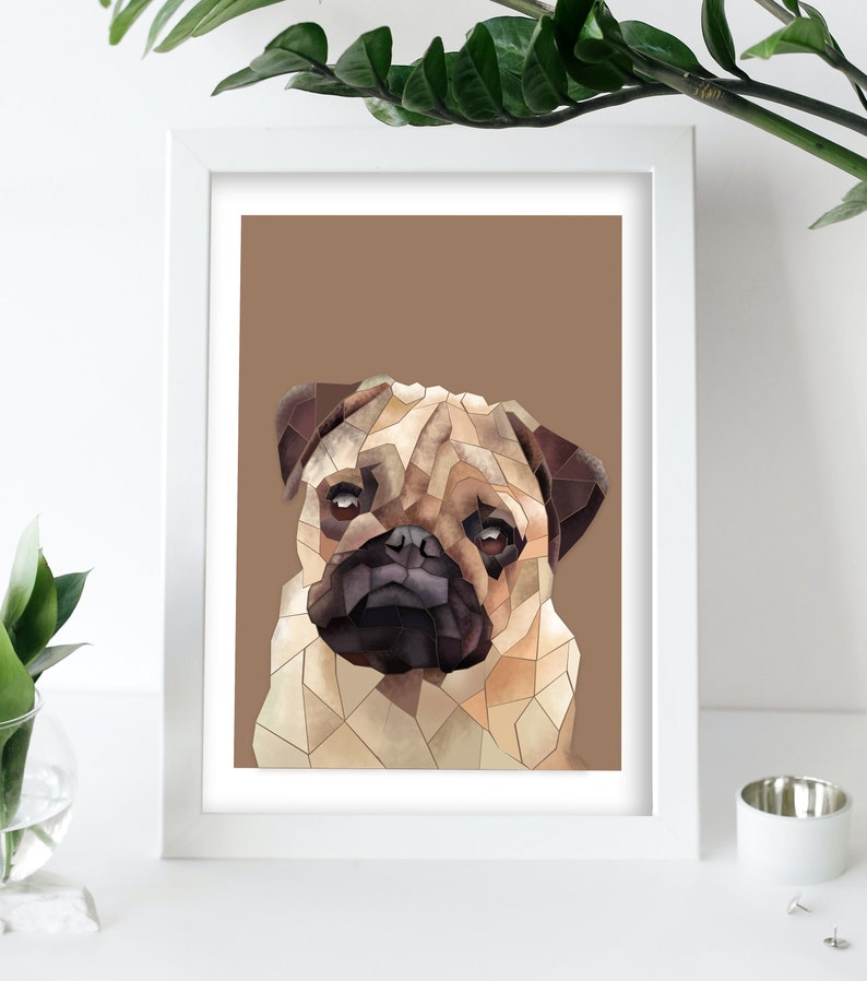 Dog portrait drawing gift, Pet portrait from photo, pet owner gift, Pet memorial gift, Pet first birthday, Dog painting from photo,Pet lover image 5