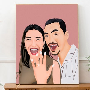 Custom Portrat, Couple Portrat Llustraton, Personalzed Portrat