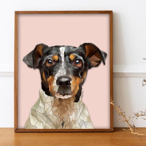 Dog portrait drawing gift, Pet portrait from photo, pet owner gift, Pet memorial gift, Pet first birthday, Dog painting from photo,Pet lover zdjęcie 7