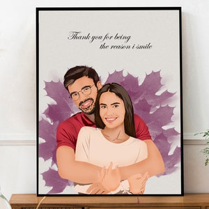 Regalo de agradecimiento para hombres, impresión de retrato sin rostro, regalo personalizado de novio, pintura personalizada de la foto, regalo de cumpleaños único para él