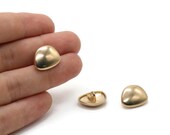 Gold Pebble Statement Button, 18mm Large Organic Shape Shank Button for Coats, Molten Gold Metal Button for Luxury Blazers and Modern Sewing