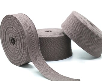 Dark Gray Cotton Twill Tape,2'' - 1,5'' - 1''Inch,+25 Color Cotton twill tape,Cotton Herringbone Bias Binding Tape,100% Natural Cotton
